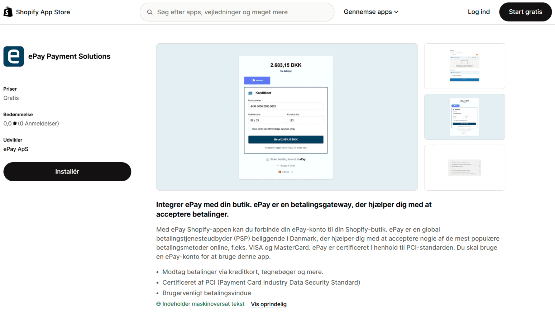 Shopify app installation
