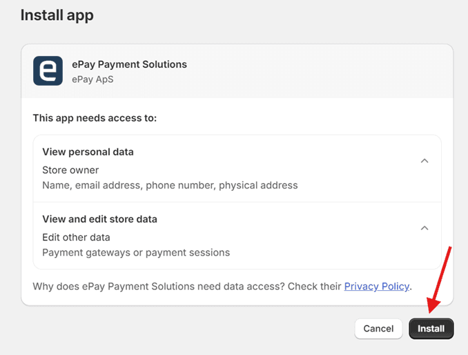 Shopify credentials